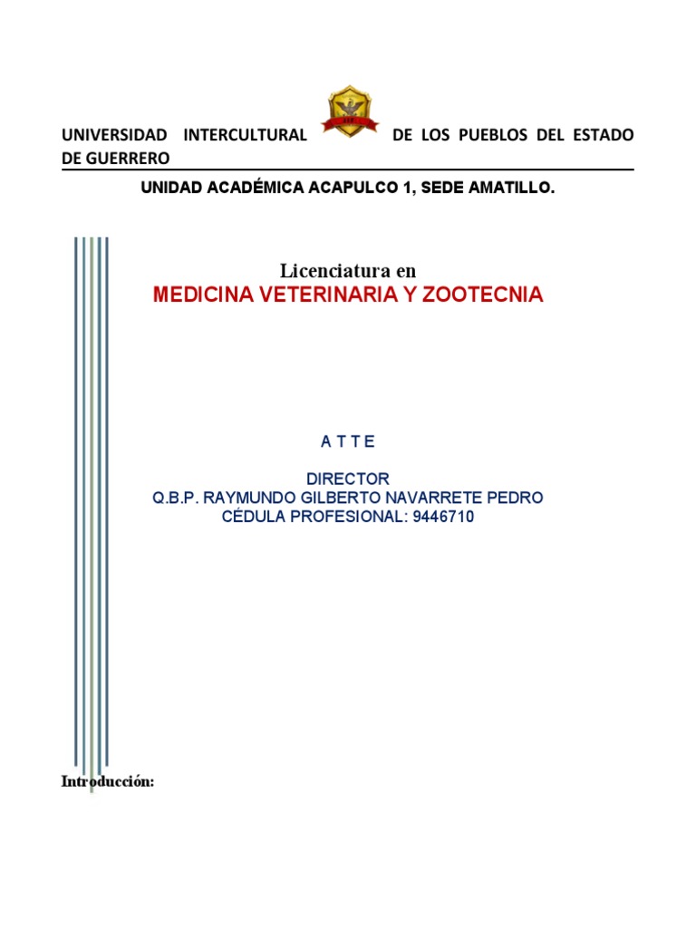 Licenciatura en Medicina Veterinaria y Zootecnia | PDF | Medicina ...