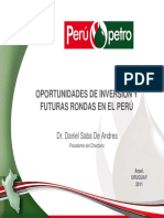Oportunidades de Inversión Y Futuras Rondas en El Perú: Dr. Daniel Saba de Andrea