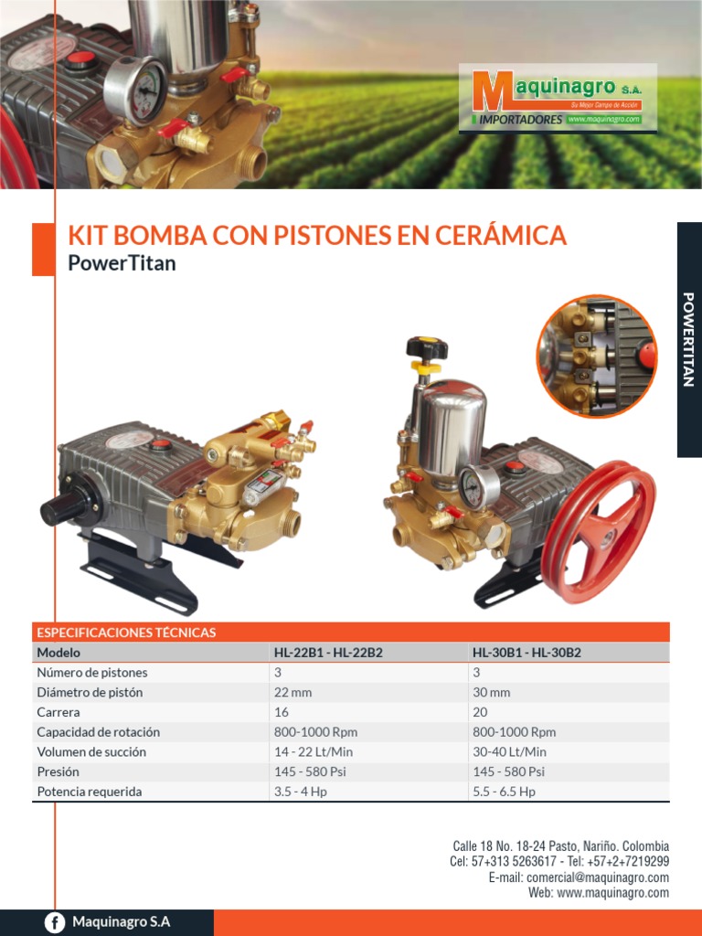 Kit de Bomba con Pistones Cermicos | PDF