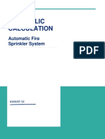 Hydraulic Calculation: Automatic Fire Sprinkler System