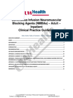 Continuous Infusion Neuromuscular Blocking Agents (Nmbas) - Adult - Inpatient Clinical Practice Guideline