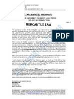 Mercantile Law: Arranged and Sequenced
