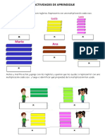 Actividades de aprendizaje con regletas y multiplicaciones