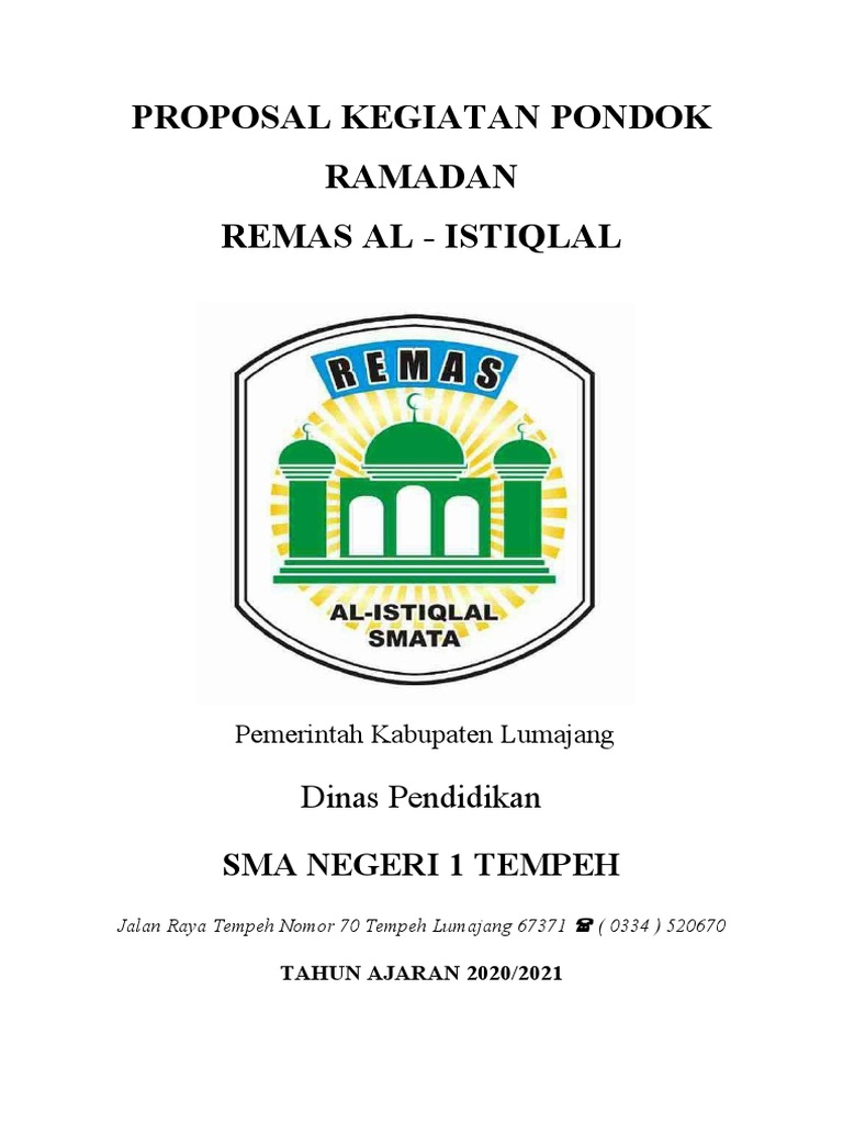 Proposal Kegiatan Pondok Ramadhan Pdf