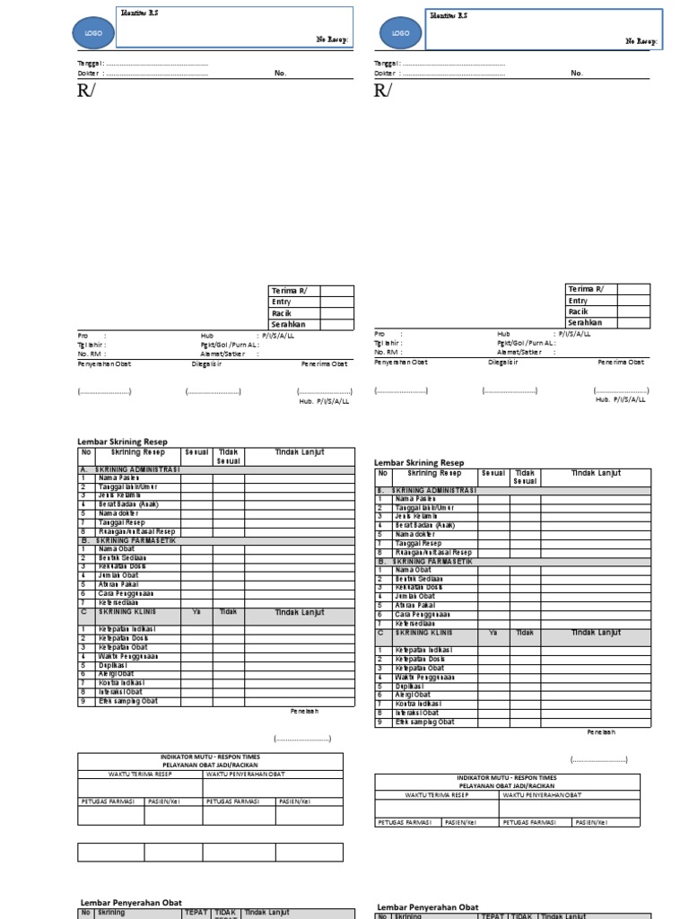 Lembar Resep | PDF