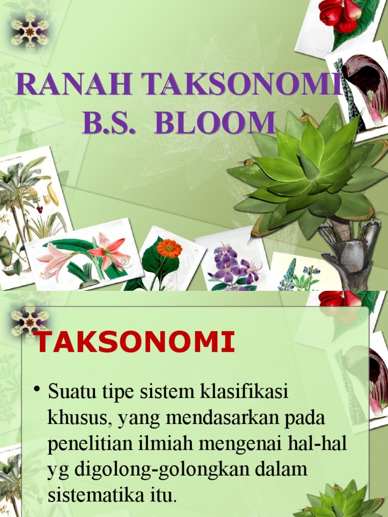 Taksonomi Bloom: Ranah Kognitif, Afektif, Psikomotorik | PDF