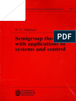 Semigroup Theory With Applica Ns To Systems An o N Tro L