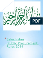Balochistan Public Procurement Rules 2014