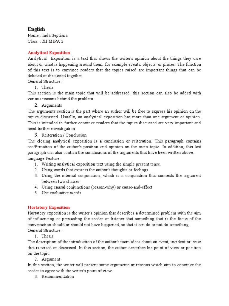 Exposition and Discussion Texts Guide | PDF | Argument | Linguistics