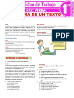 Estructura de Un Texto para Primer Grado de Secundaria