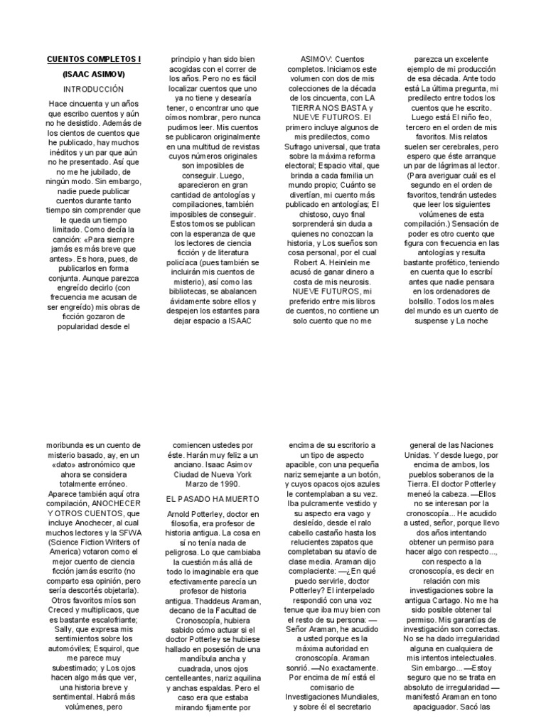 Cuentos Completos - Modulo 6 | PDF | Cuentos | Isaac Asimov