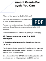 12 Gov Grants For SME
