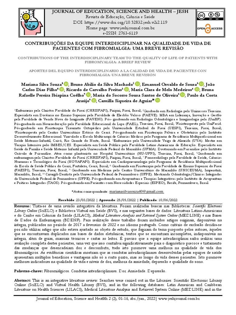 Souza Et Al. 2022 v. 2 N. 2 PDF Fibromialgia Enfermagem