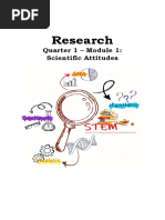 Research: Quarter 1 - Module 1: Scientific Attitudes