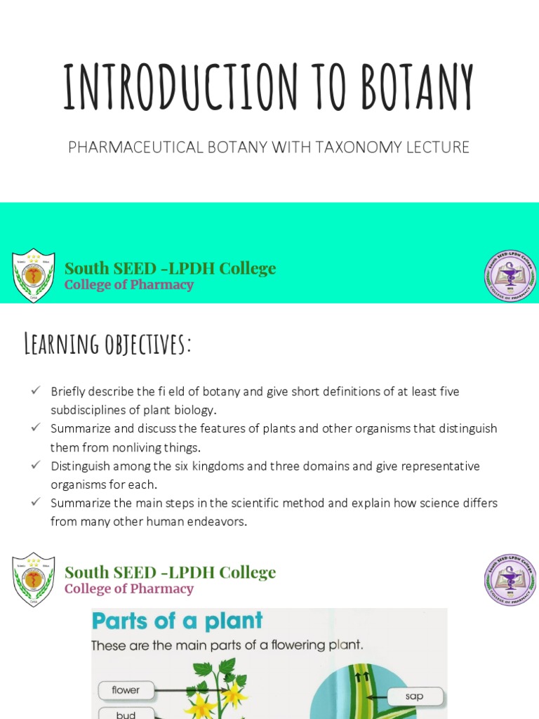 Introduction To Botany PDF Botany Taxonomy (Biology)