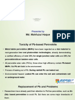 Presentation On Resin in Perovskite Solar Cell
