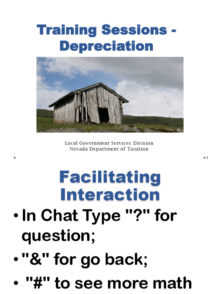71 Depreciation Presentation With Notes PDF Depreciation Real