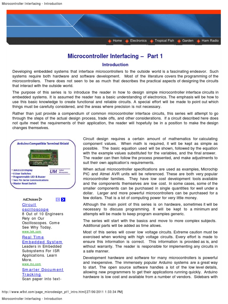 Micro controller interfacing pdf resistor microcontroller