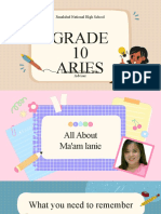 Grade 10 Aries: Jimalalud National High School