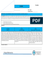 Secondary English Rubric