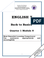 ENGLISH 7 - Q1 - Mod8