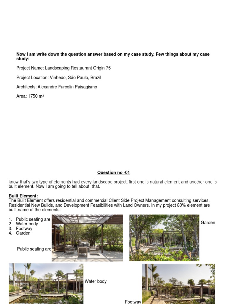 Landscaping Design for Origin Restaurant | PDF | Space | Geometry