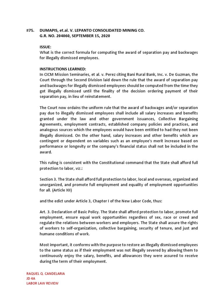  75 dumapis et al v lepanto pdf employment collective