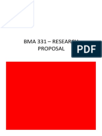 Bma 331 - Research Proposal