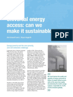 Universal Energy Access: Can We Make It Sustainable?: Ilmi Granoff and J. Ryan Hogarth