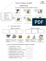 Worksheet Reading 1 Grado