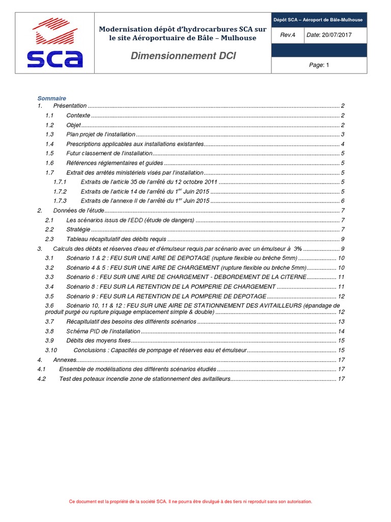 Dimensionnement DCI | PDF | Eau | Pompe