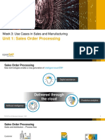 Unit 1: Sales Order Processing: Week 3: Use Cases in Sales and Manufacturing