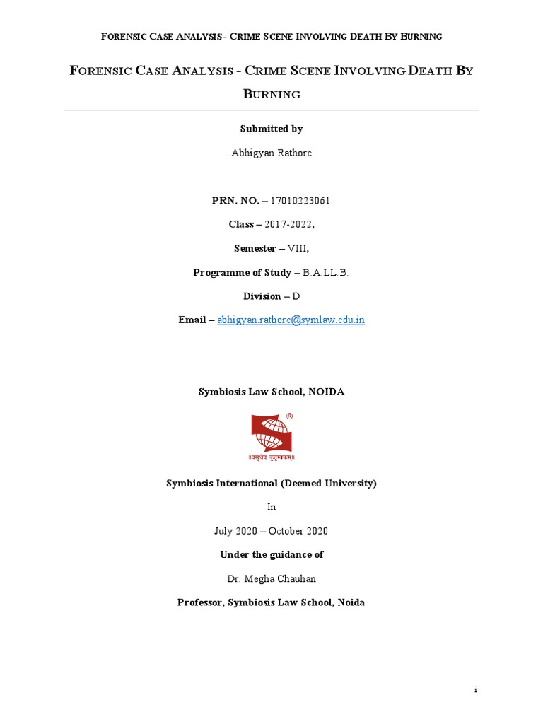 Abhigyan Forensics Mode3 PDF Crime Scene Gas Chromatography