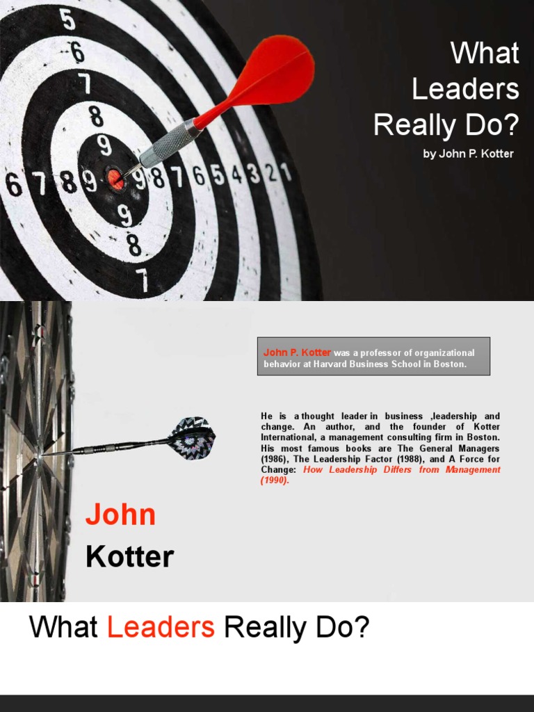 Leadership What Leaders Really Do Pdf Leadership Economies