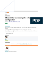 Checklist For Basic Computer Setup Configuration: News & Insights Community Reviews Online Events