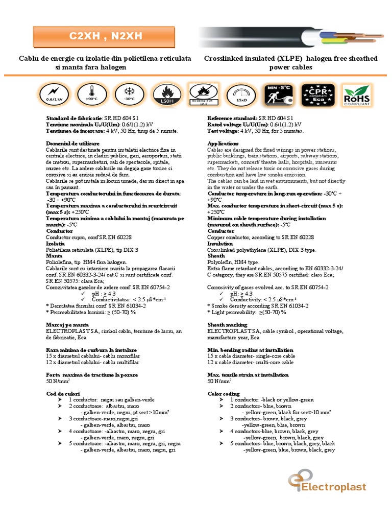C2xh N2xh Eca Pdf Electrical Wiring Civil Engineering