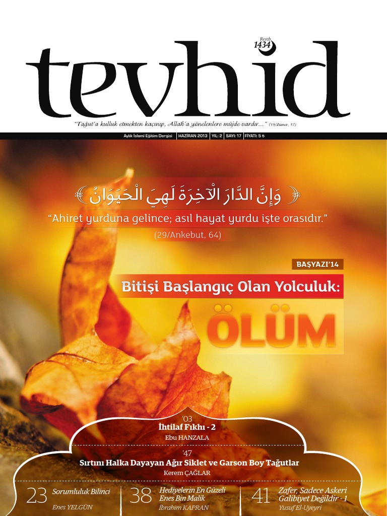 Tevhid Dergisi, Sayı 17 | PDF