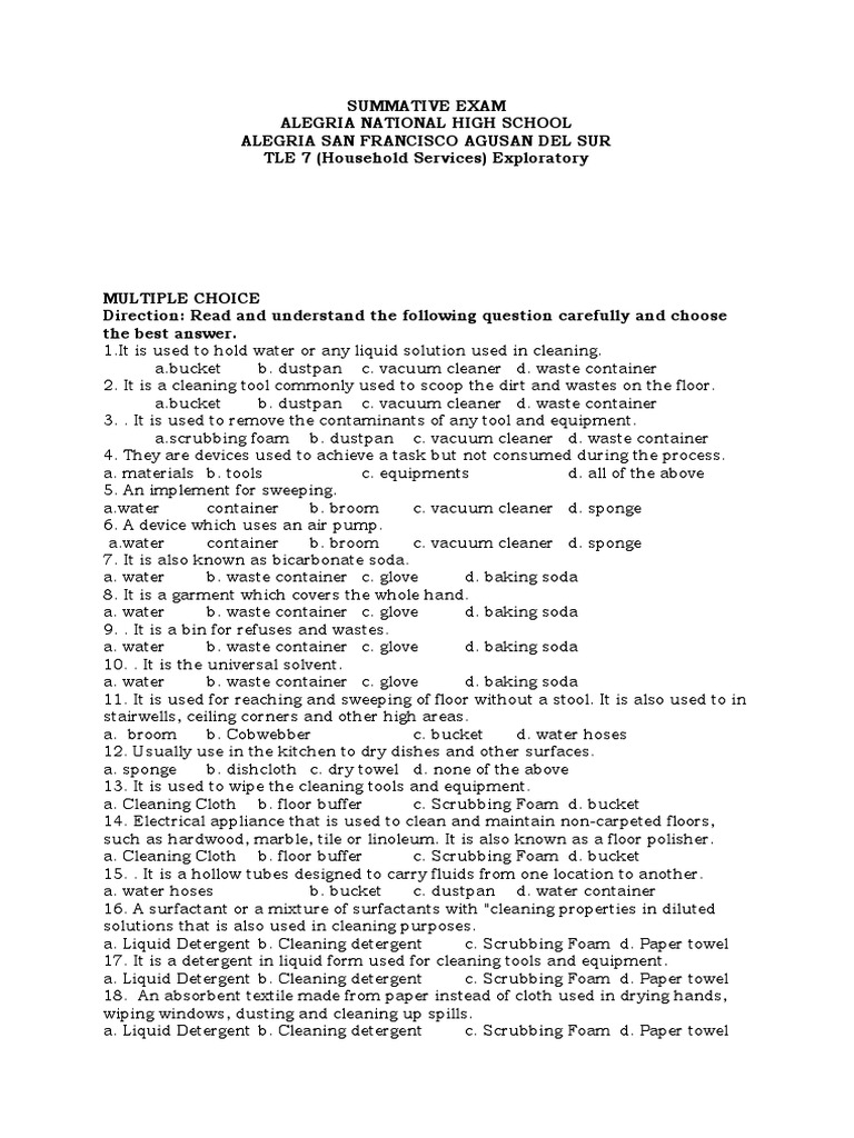 summative-exam-week-1-pdf-detergent-housekeeping