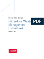 Hazardous Waste Management Procedures: Keene State College