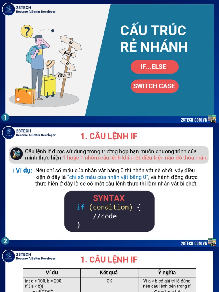 6-1- cấu trúc rẽ nhánh if else | PDF