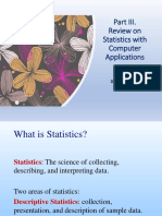 III. Review of Statistics