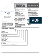 TX Relays: Features Typical Applications