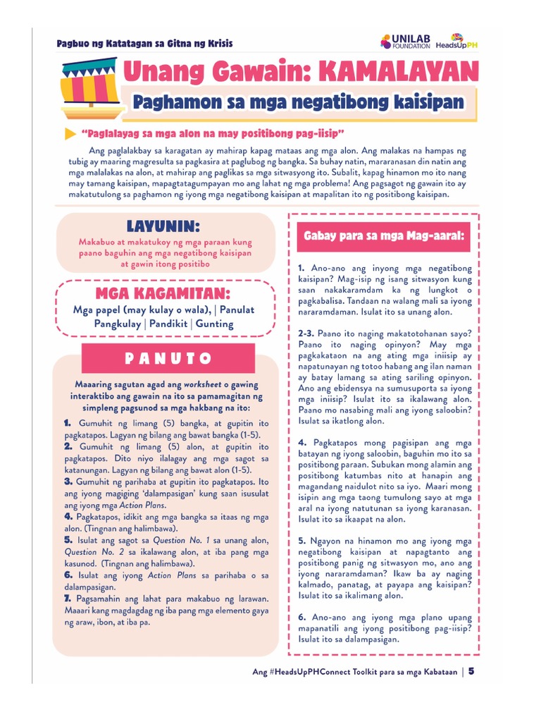 Psychosocial Activities Tagalog | PDF