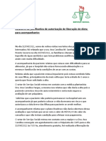 Justificativa para Liberação de Alimentação para Acompanhante