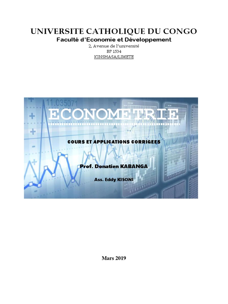Cours D'econometrie M1 Ecodev - Fed Ucc 2019 | PDF