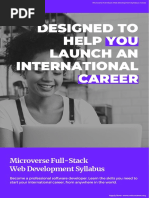 Designed To Help You Launch An International Career: Microverse Full-Stack Web Development Syllabus