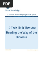 10 Tech Skills That Are Heading The Way of The Dinosaur: A Global Knowledge Special Report