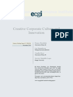 Creative Corporate Culture and Innovation: Franco Fiordelisi Luc Renneboog Ornella Ricci Saverio Stentella Lopes