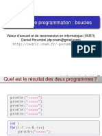 Éléments de Programmation: Boucles: Valeur D'accueil Et de Reconversion en Informatique (VARI1)
