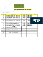 Inventario de Ventiladores y Extractores